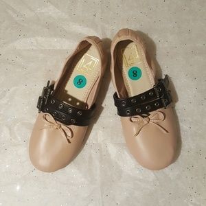 Trendy Punk Blush Ballet Flats Shoes Size 8